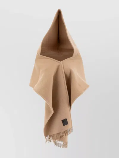 Ferragamo Fringe Hooded Scarves With Stylish Detailing