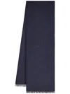 Ferragamo Fringe Scarf In Blue