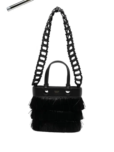Ferragamo Fringed Tote Bag In Black