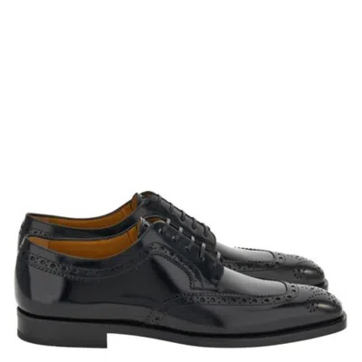 Ferragamo Frisco Wingtip Derby Shoes In Black