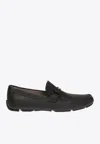 Ferragamo Leather Loafers Knot Detail In Black