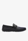 Ferragamo Man Loafers Midnight Blue Size 6.5 Soft Leather In Blue