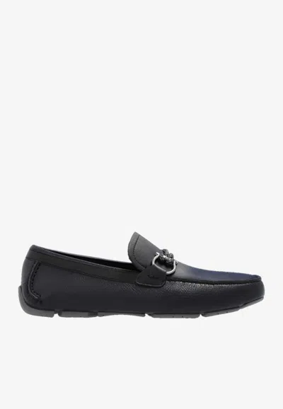 FERRAGAMO FRONT 4 LEATHER LOAFERS