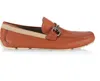Ferragamo Front 4 Men's Driving Loafers Tan In Multi