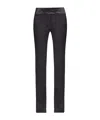 Ferragamo Front Crease Shearing Casual Trousers In Black
