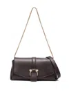 Ferragamo Gancini Clasp Small Shoulder Bag In Brown