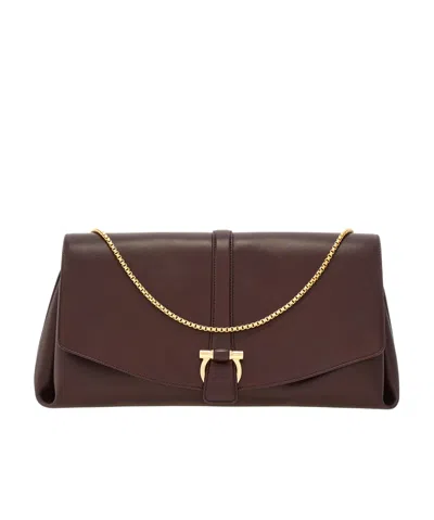 FERRAGAMO FRONT FLIP LARGE SHOULDER BAG