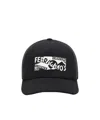 Ferragamo Casquette De Base-ball Avec Logo Blanc In Black
