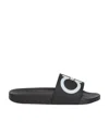Ferragamo Gancini-print Open-toe Slides