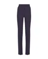 Ferragamo Front Pleated Wool Casual Pants In Black