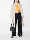 Ferragamo Front-slit Wide-leg Jeans In Black