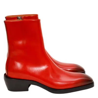 Ferragamo Fuerte Leather Ankle Boots In Multi