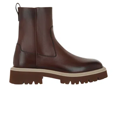 Pre-owned Ferragamo Fulvio Boot Wide 'medium Brown' | Men's Size 9