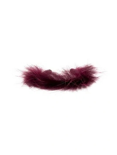 Pre-owned Ferragamo Fur Cuff Bracelet, 6" In Purple