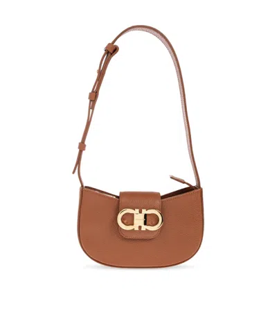 FERRAGAMO FERRAGAMO DOUBLE GANCINI MINI BAG