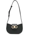 Ferragamo Gabry Black Calf Leather Shoulder Bag