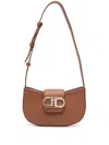 Ferragamo New Cognac Double Gancini Mini Bag