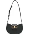 Ferragamo Gabry Black Calf Leather Shoulder Bag