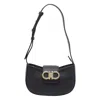 Ferragamo Gabry Black Calf Leather Shoulder Bag