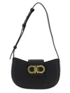Ferragamo Gabry Black Calf Leather Shoulder Bag
