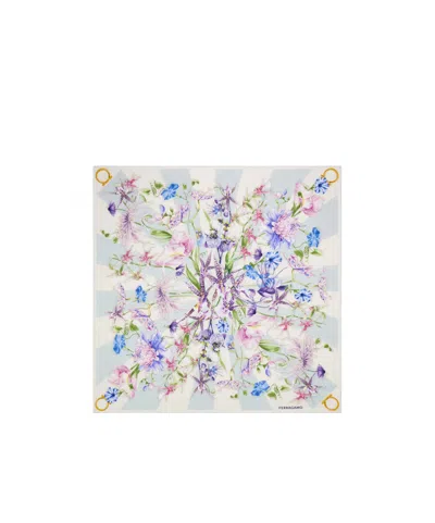 Ferragamo Gaia Print Silk Scarf In Multi