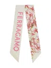 Ferragamo Gaia Print Silk Bandeau In Neutral