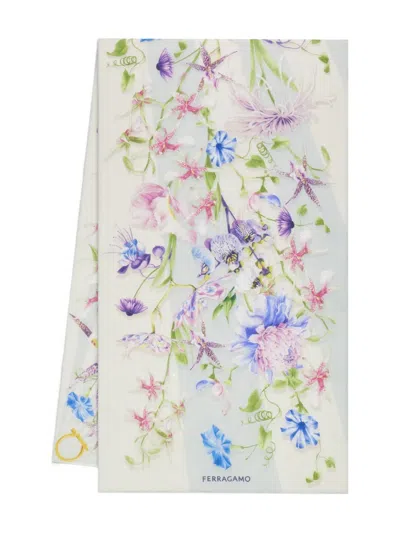 FERRAGAMO GAIA-PRINT SILK SCARF