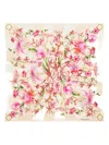 Ferragamo Gaia Print Silk Scarf In Pink