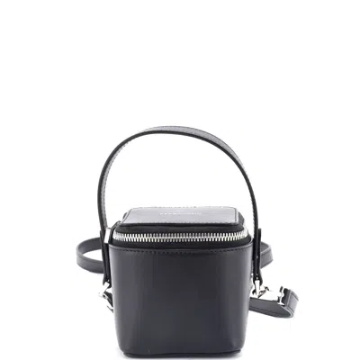 Ferragamo Gancicni Top Handle Vanity Case Leather Micro In Black