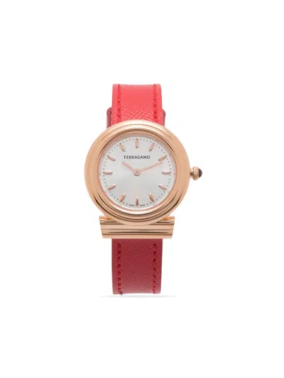 Ferragamo Gancini 28mm Stainless Steel Watch In Silver