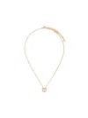 Ferragamo Gancini Crystal- Embellished Necklace In Metallic