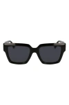 Ferragamo Gancini 54mm Rectangular Sunglasses In White