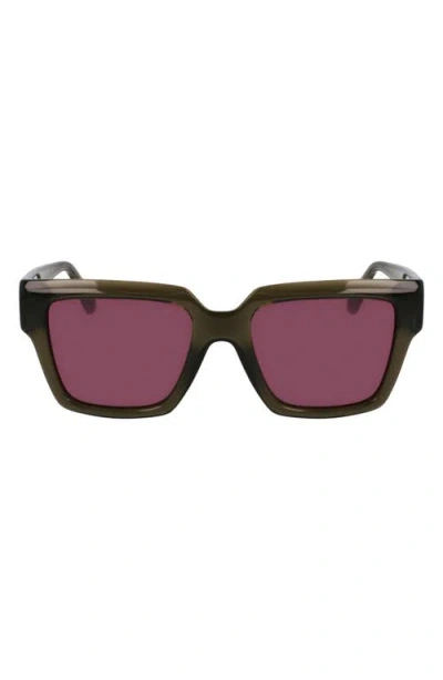 FERRAGAMO FERRAGAMO GANCINI 54MM RECTANGULAR SUNGLASSES