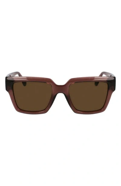 FERRAGAMO FERRAGAMO GANCINI 54MM RECTANGULAR SUNGLASSES