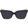 Ferragamo Gancini 56mm Butterfly Sunglasses In Black
