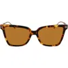 Ferragamo Gancini 56mm Butterfly Sunglasses In Dark Tortoise