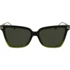 Ferragamo Gancini 56mm Butterfly Sunglasses In Green