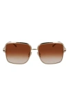 Ferragamo Gancini 57mm Modified Rectangular Sunglasses