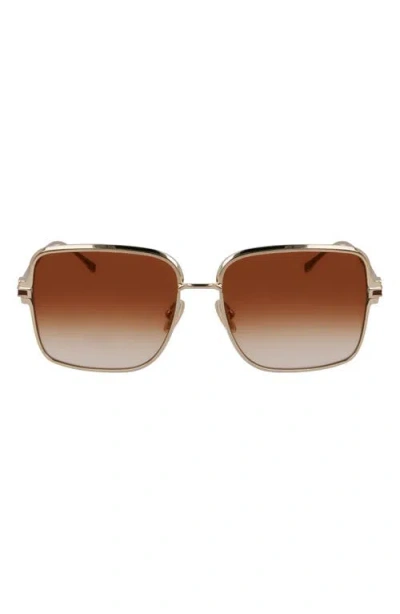 Ferragamo Gancini 57mm Modified Rectangular Sunglasses