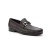 Ferragamo Brown Gancini Ornament Loafers In Dark Brown
