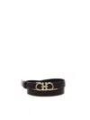 Ferragamo Gancini Adjustable And Reversible Belt In Brown