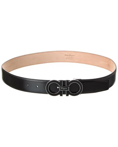 Ferragamo Salvatore  Gancini Adjustable Belt In Black