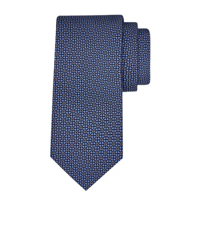 Ferragamo Gancini And Hearts Printed Silk Tie
