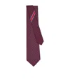 Ferragamo Gancini And Hearts Printed Ada Silk Tie In Burgundy