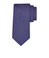 Ferragamo Gancini And Hearts Printed Silk Tie