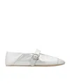 Ferragamo Gancini Ballet Flat In Silver