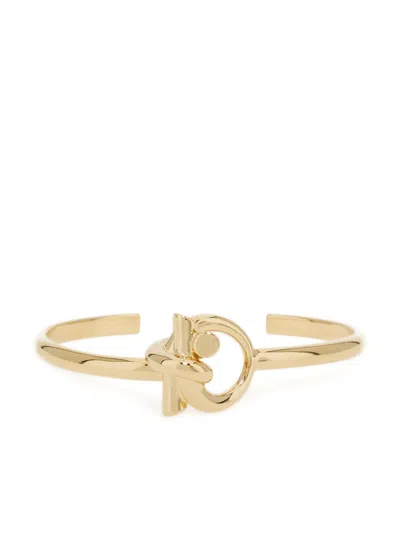 Ferragamo Bangle With Gancini - Size S In Gold