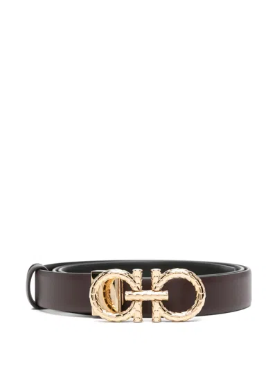 Ferragamo Gancini Belt In Brown