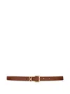 Ferragamo Reversible And Adjustable Gancini Belt In Brown