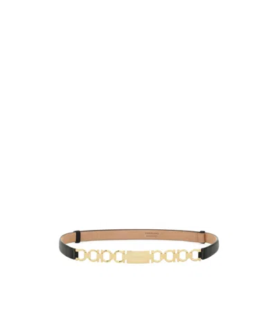 Ferragamo Gancini Belt In Gold